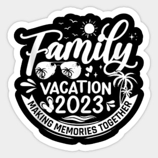 Family Vacation 2023 Beach Matching Summer Vacation 2023 Tank Top Sticker